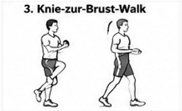 Beweglichkeit Übung 3: Knie-zur-Brust-Walk